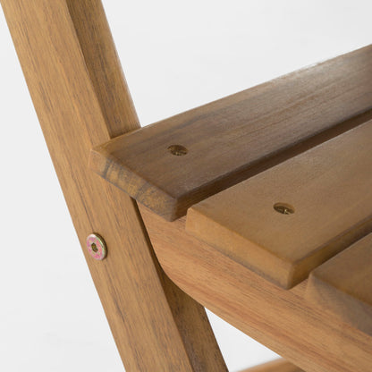Outdoor Foldable Wood Dining Chair Set of Two