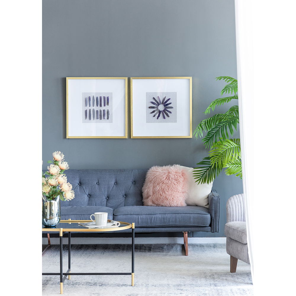 Grace Purple Agate Shadow Boxes Wall Art Set of 2, gold frames, multicolor by HouseOfZazla on Tampa Home & Garden Store
