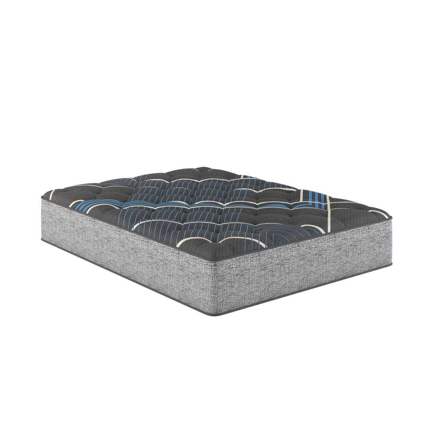 HouseOfZazla Comfort Care 14in hybrid mattress with pocketed coils, quilted top with blue on Tampa Home & Garden Store