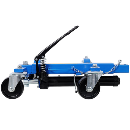 Hydraulic wheel dolly 2-pack with foot pedal lift blue base black lever on Tampa Home & Garden Store
