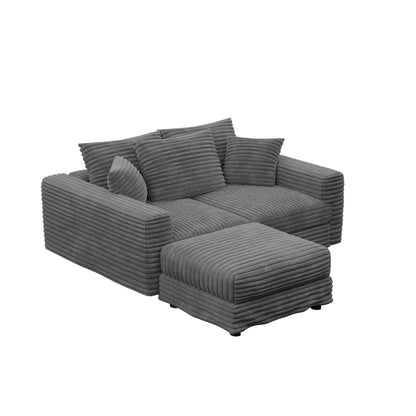 Convertible Sofa With Deep Seat and Pillows