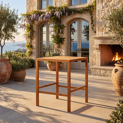 Teak Finish Acacia Outdoor Dining Table For Patio