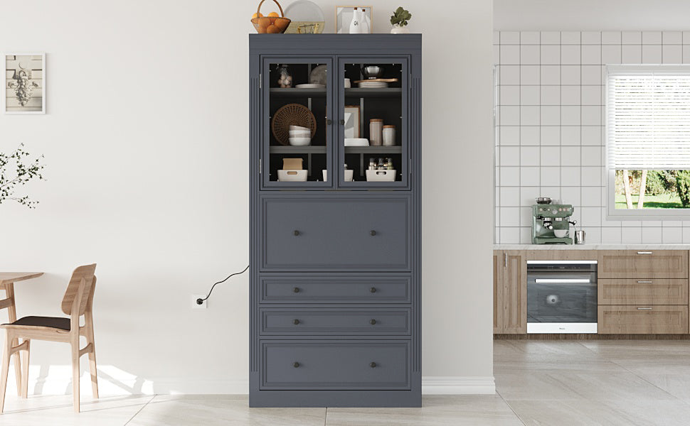 Topmax Freestanding Kitchen Pantry Cabinet