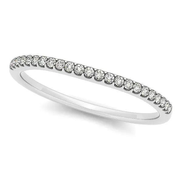 14k white gold scallop setting round diamond wedding band 1/10 cttw, by Bids.com on Tampa Home & Garden Store