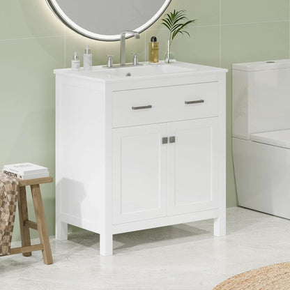 Bathroom Vanity Ceramic Sink and Soft Close Doors