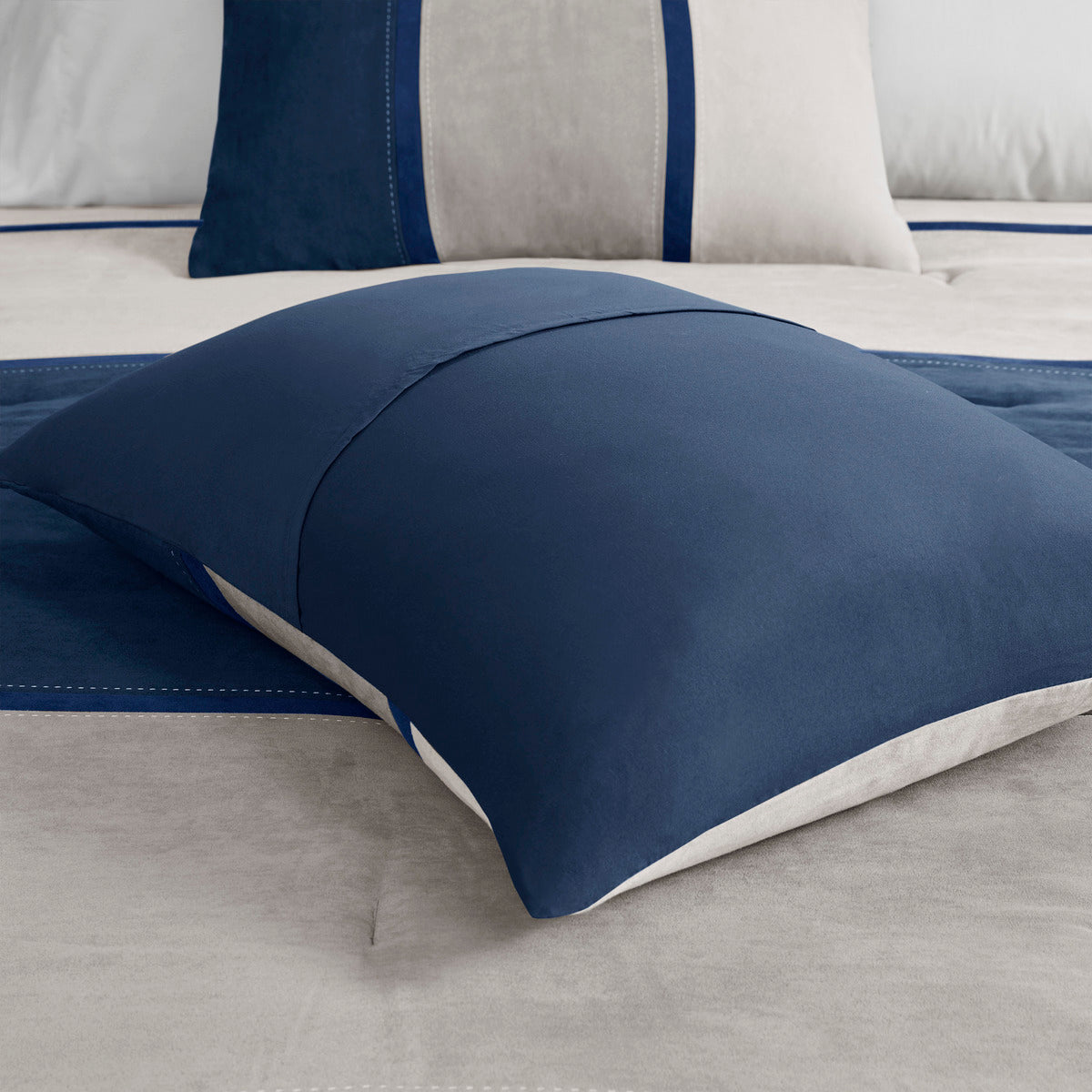 7 Piece Faux Suede Comforter Set For the Cal King