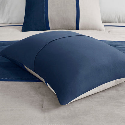 7 Piece Faux Suede Comforter Set For the Cal King
