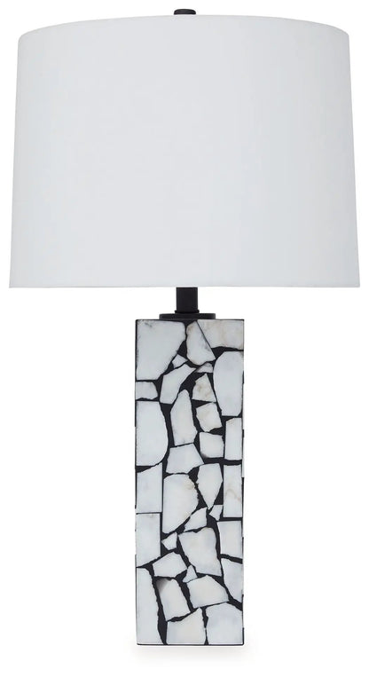 Macaria Marble Table Lamp White and Black