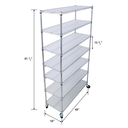 7 Tier Heavy Duty Wire Shelving and Storage Rack