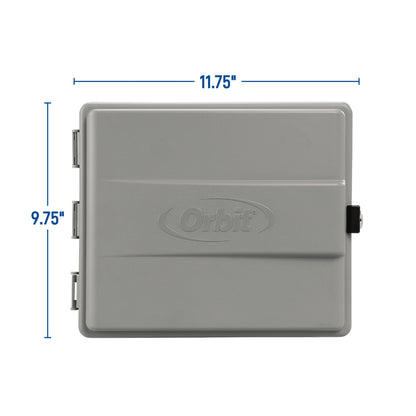 Orbit Outdoor Sprinkler Controller Cabinet with GFCI 57095, gray for underground irrigation on Tampa Home & Garden Store
