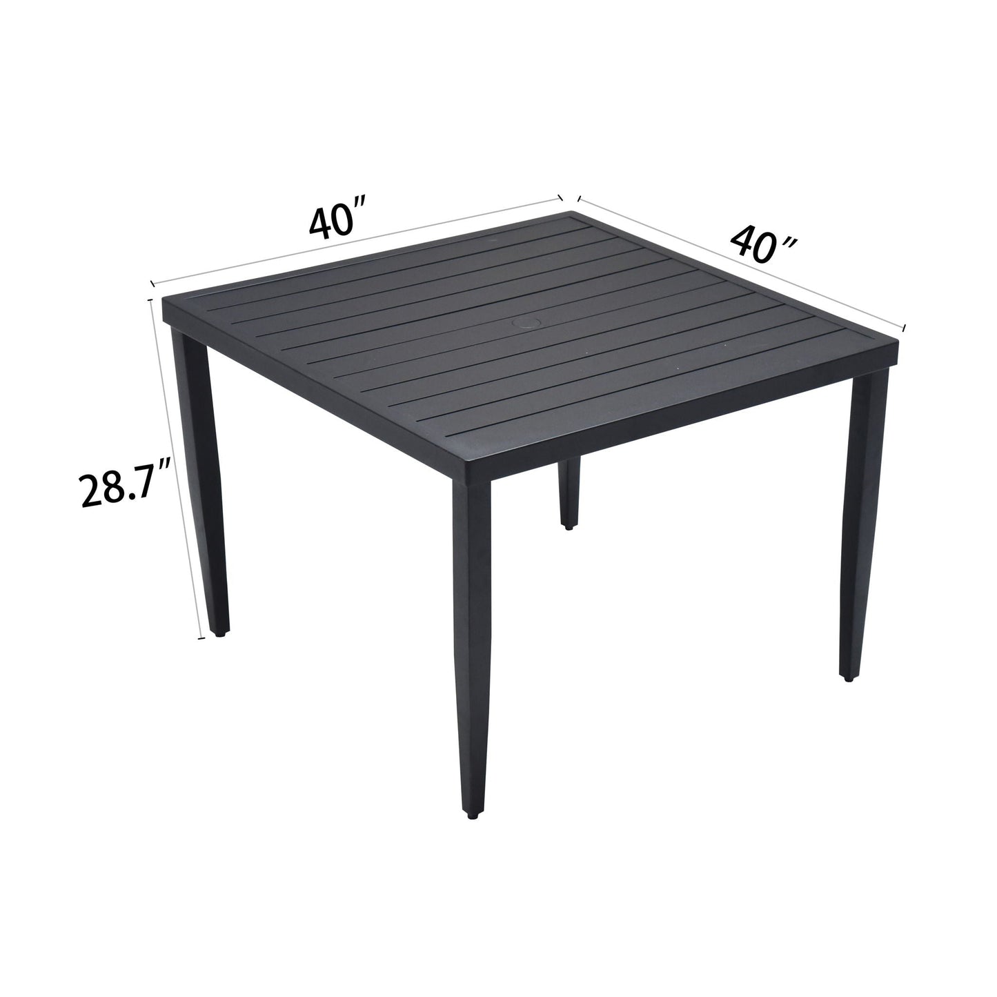 Aluminum Outdoor Patio Dining Table With Legs