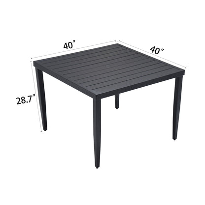 Aluminum Outdoor Patio Dining Table With Legs