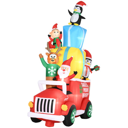 Outdoor Christmas Santa and Elk Inflatable