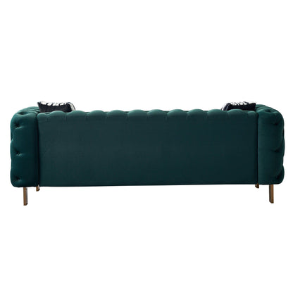 Modern Chesterfield Tufted Sofa and Metal Legs