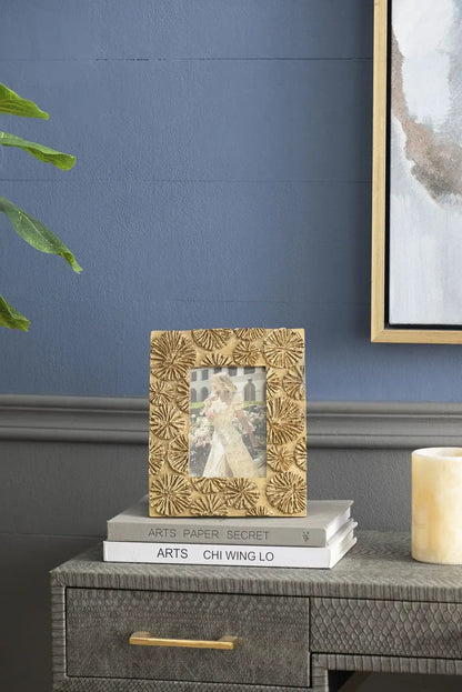 Photo Frame Set of 2 Gold Finish For Desk Hallway