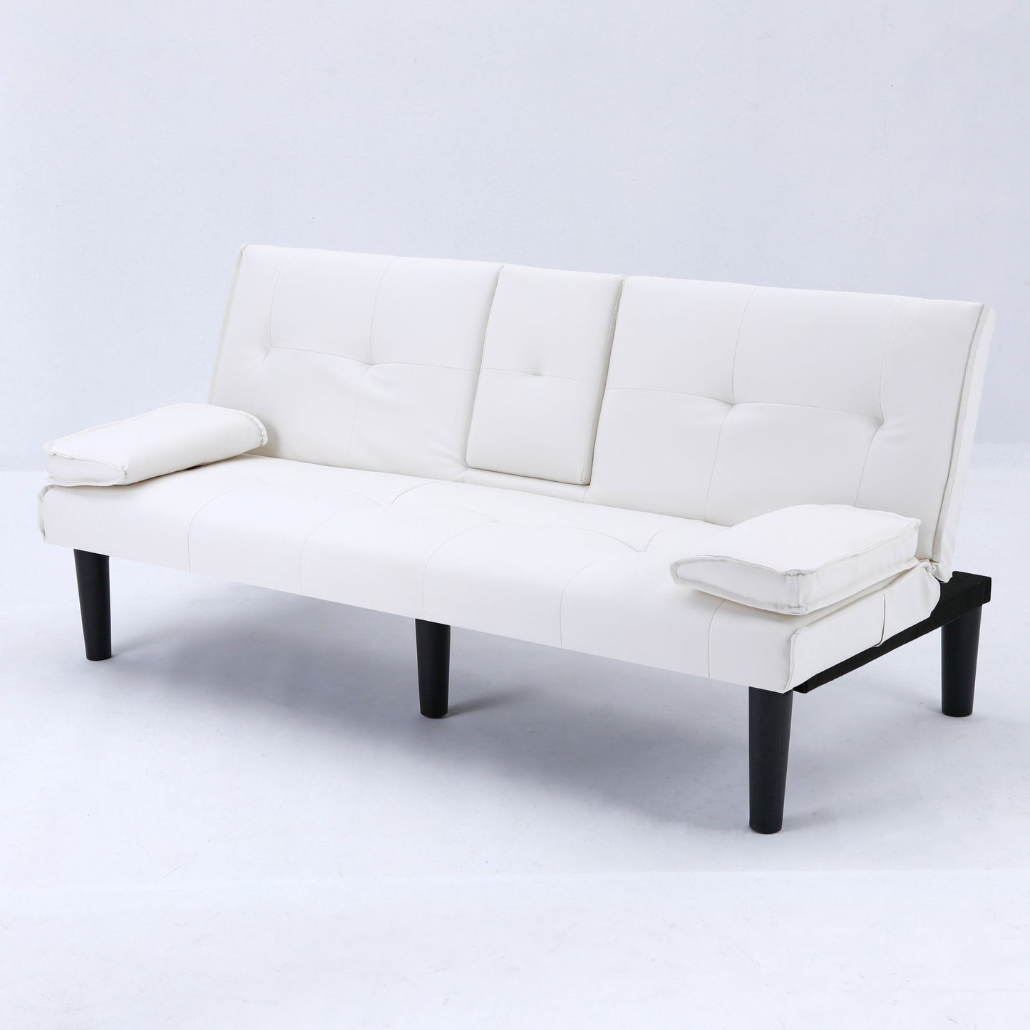 Compact Foldable Sofa Bed and Cup Holder