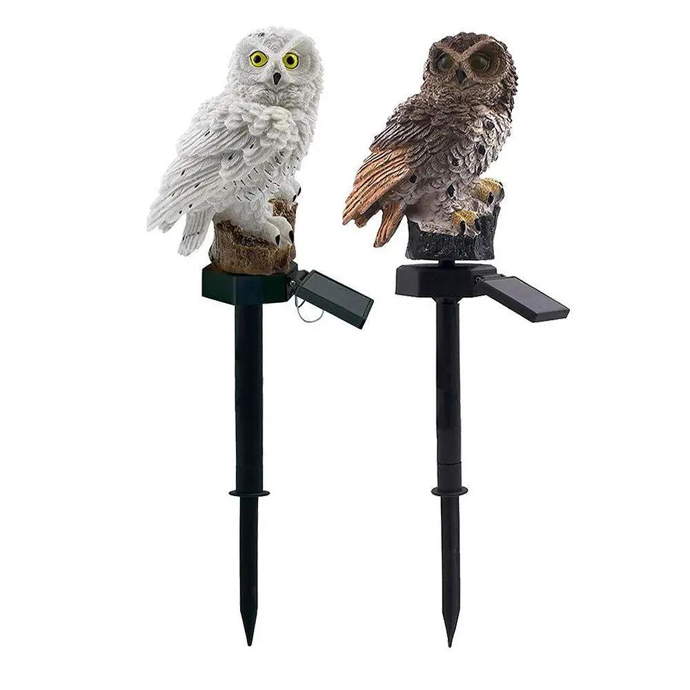 Solar Owl Garden Light With Stand and Solar Base