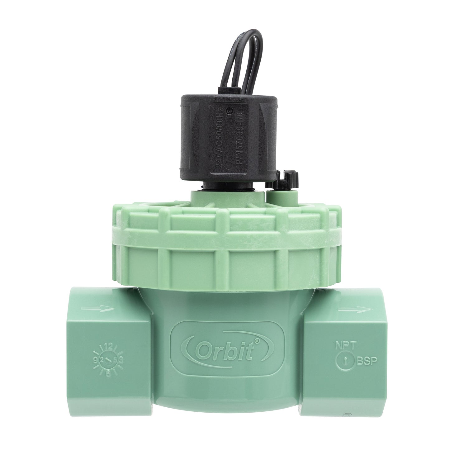 Orbit 3/4 in FPT Auto Inline Jar Top Valve with green housing for underground sprinkler irrigation on Tampa Home & Garden Store