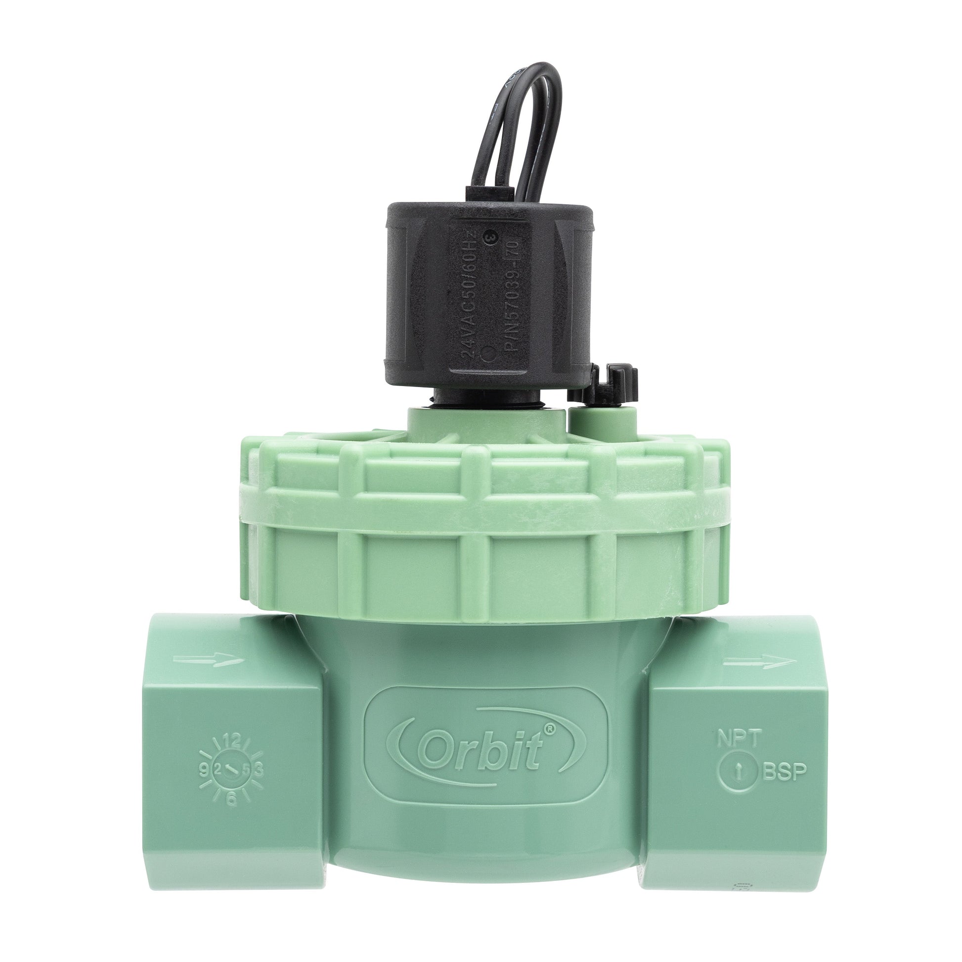Orbit 3/4 in FPT Auto Inline Jar Top Valve with green housing for underground sprinkler irrigation on Tampa Home & Garden Store