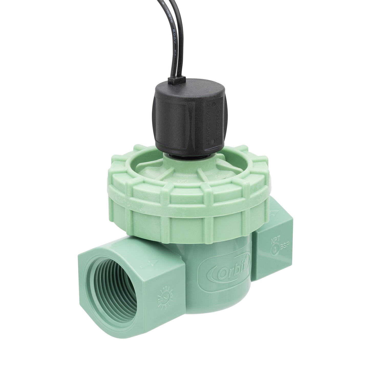3/4 in FPT Auto Inline Jar Top Valve by Orbit Irrigation, green body with black bonnet on Tampa Home & Garden Store