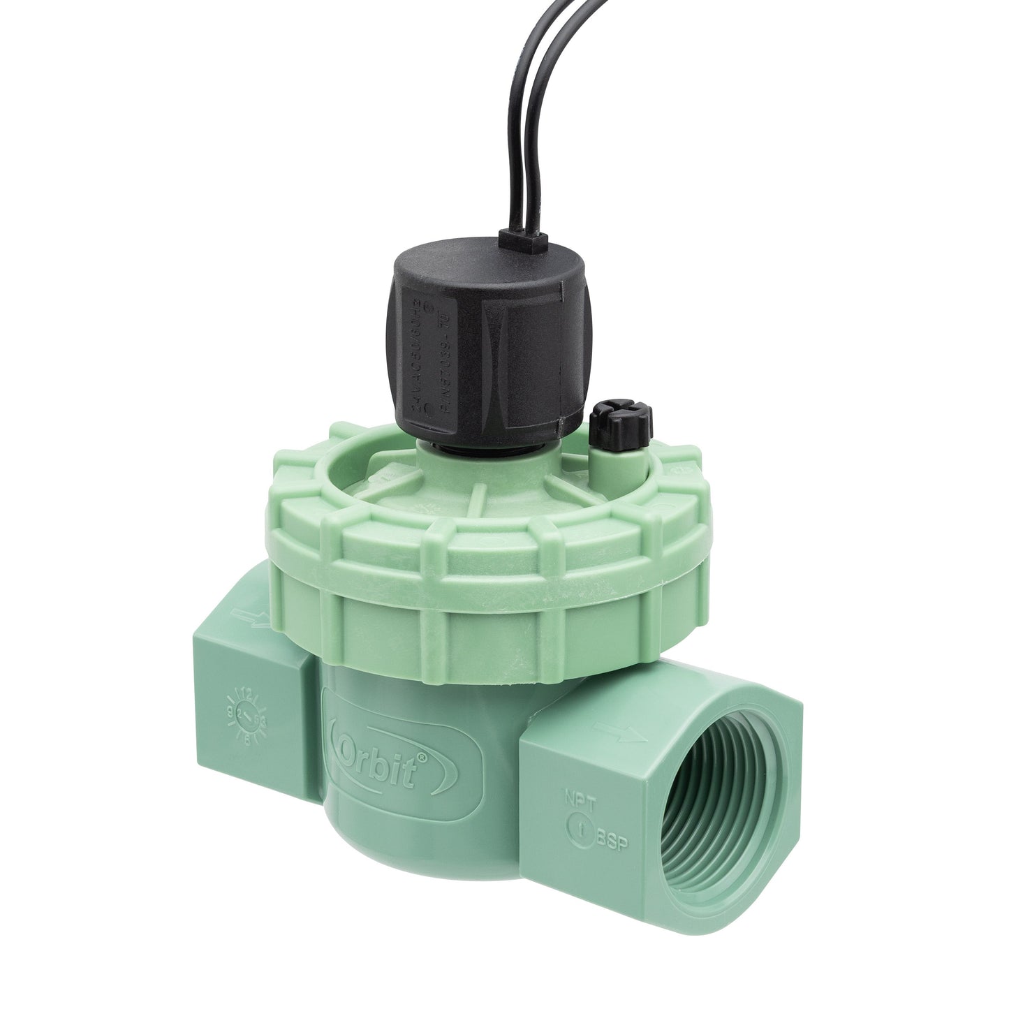 3/4 in FPT Auto Inline Jar Top Valve by Orbit Irrigation, green sprinkler body on Tampa Home & Garden Store