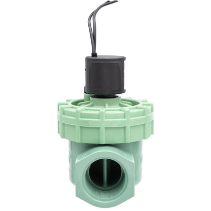 Orbit 3/4 in FPT Inline Jar Top Valve for sprinkler systems, black jar-top with green body on Tampa Home & Garden Store