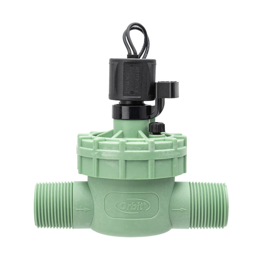 1in MPT Jar Top Automatic Valve Orbit, green body with black solenoid on Tampa Home & Garden Store