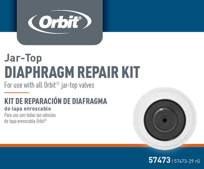Orbit Jar-Top Diaphragm Repair Kit packaging for Underground Irrigation Sprinkler Valves on Tampa Home & Garden Store