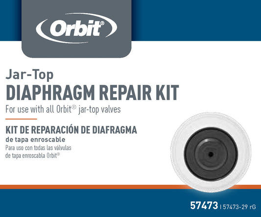 Orbit Jar-Top Diaphragm Repair Kit packaging for Underground Irrigation Sprinkler Valves on Tampa Home & Garden Store