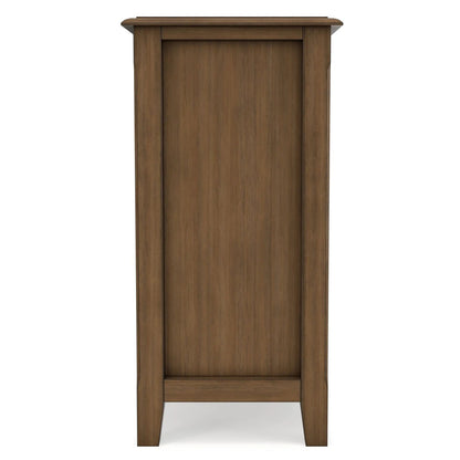 Burlington Handcrafted Low Storage Cabinet in warm wood finish with slim top drawer on Tampa Home & Garden Store