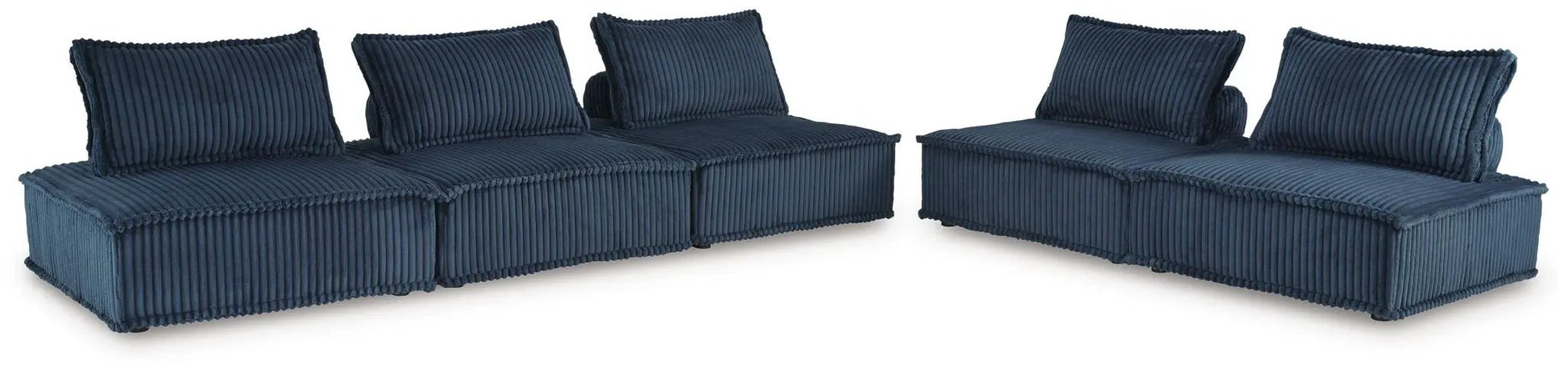 Bales - Sectional, navy corded upholstery, stationary sofa by Unique Piece Furniture on Tampa Home & Garden Store