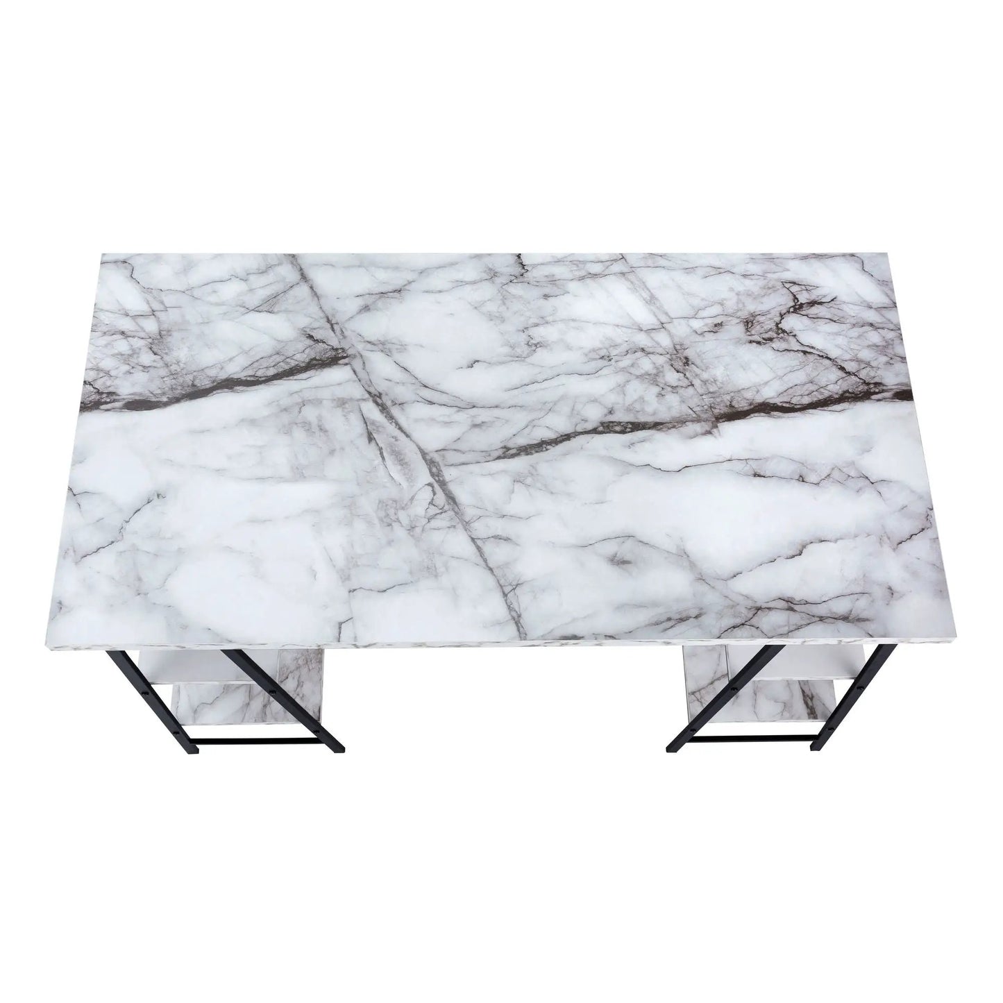 Industrial Computer Desk with Shelves for Home