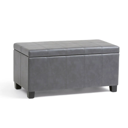 Dover Upholstered Storage Ottoman Bench with Lid