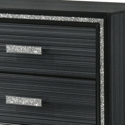 Haiden Weathered Nightstand with Silver Trim
