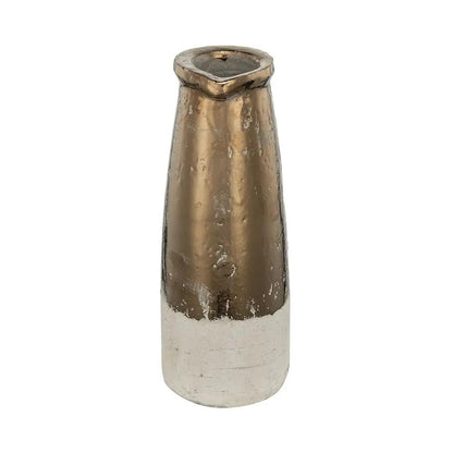Candia Terracotta Pitcher bronze glaze with ivory base vase by Unique Piece Furniture on Tampa Home & Garden Store