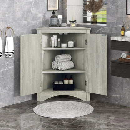 Triangle Bathroom Cabinet with Adjustable Shelves