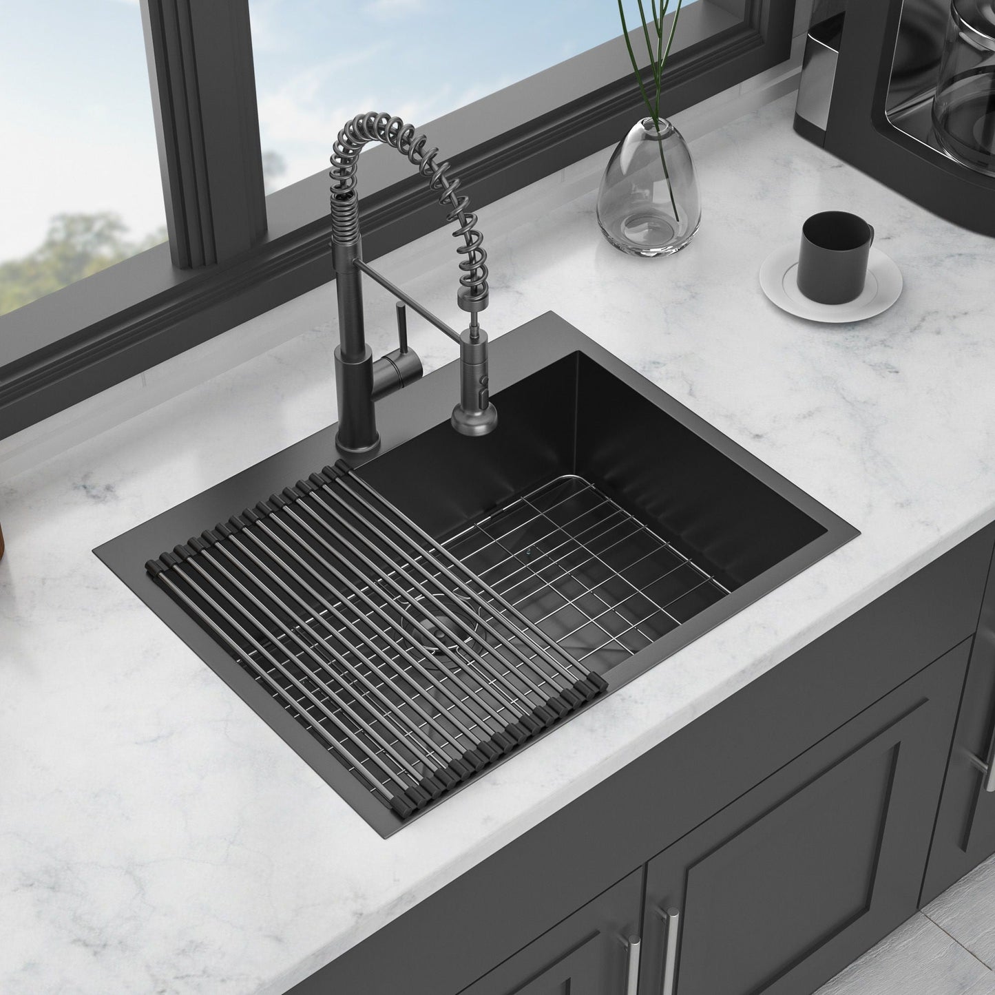 Modern Drop In Kitchen Sink 16 Gauge Steel