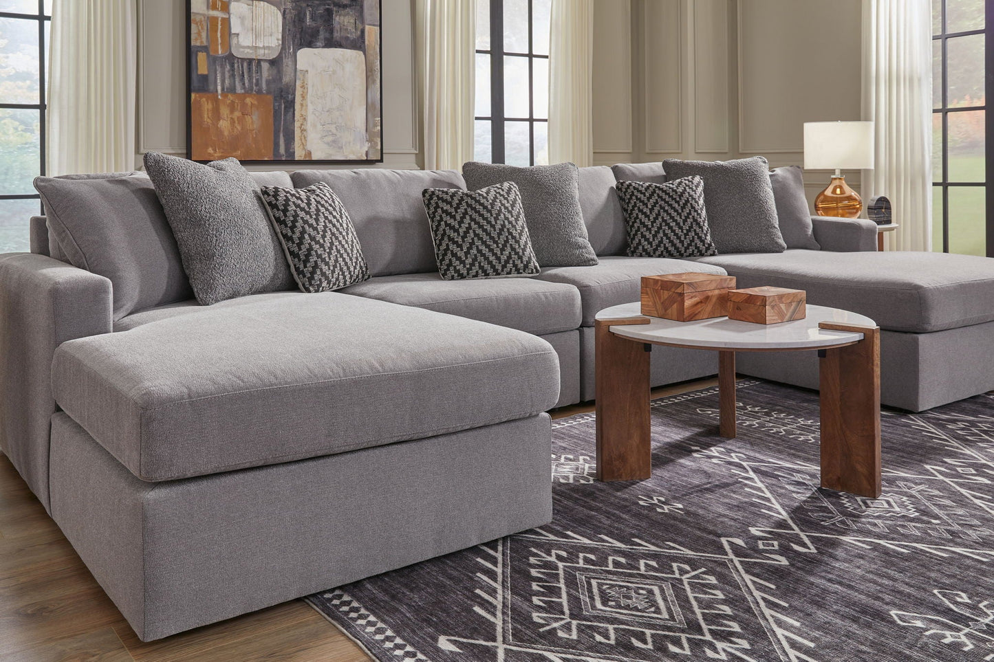 Modmax Sectional in Granite Performance Fabric