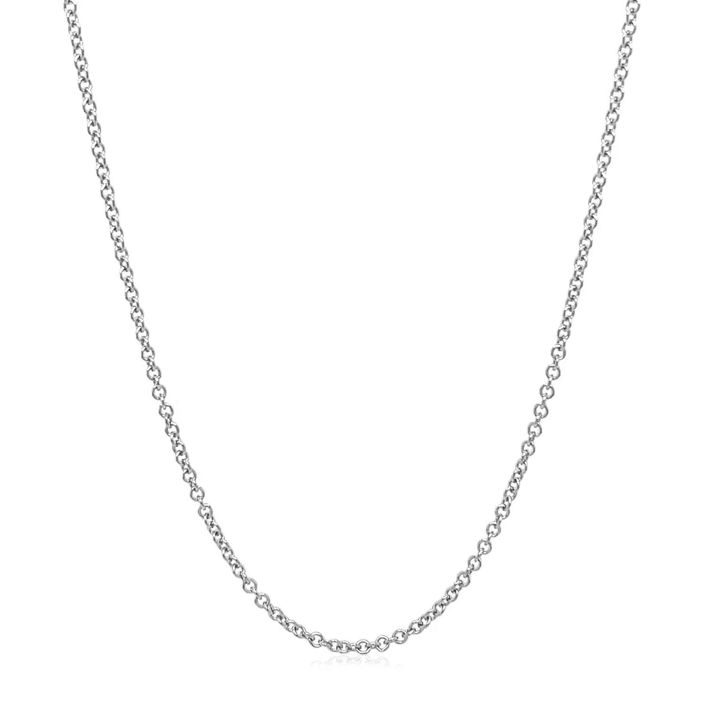 14k white gold round cable link chain necklace 1.5mm by Bids.com on Tampa Home & Garden Store
