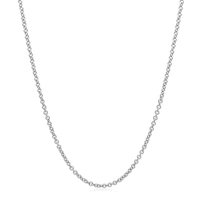 14k white gold round cable link chain necklace 1.5mm by Bids.com on Tampa Home & Garden Store