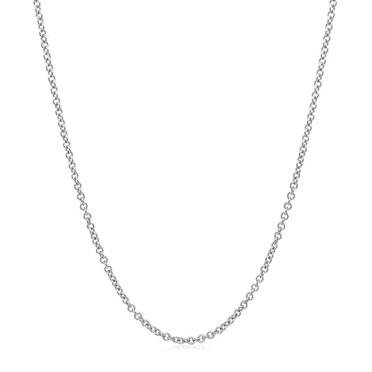 14k white gold round cable link chain necklace 1.5mm by Bids.com on Tampa Home & Garden Store