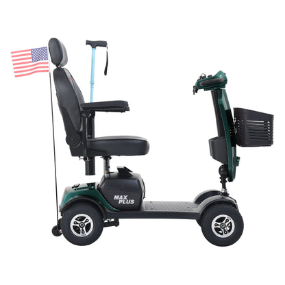 Compact 4 Wheel Mobility Scooter and a Basket