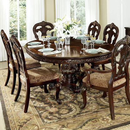 Side Chairs 2 Piece Set Cherry Upholstered Dining
