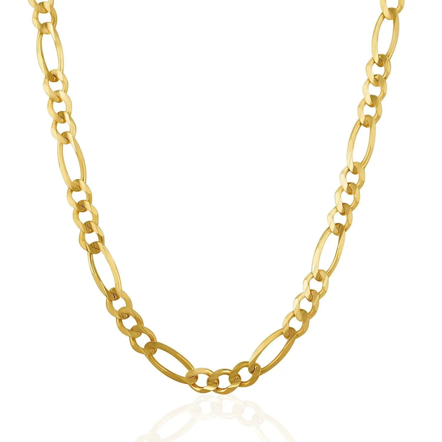 6.0mm 14k yellow gold solid Figaro chain necklace with bold oval links Bids.com on Tampa Home & Garden Store