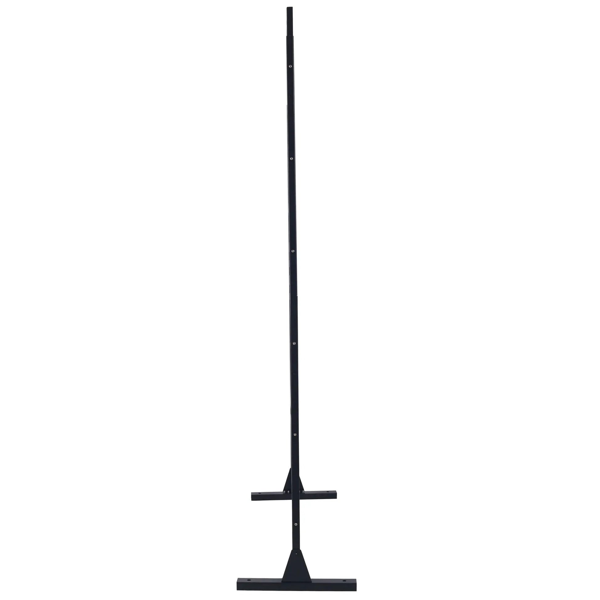 Decorative freestanding metal privacy screen pole with base for indoor outdoor use on Tampa Home & Garden Store