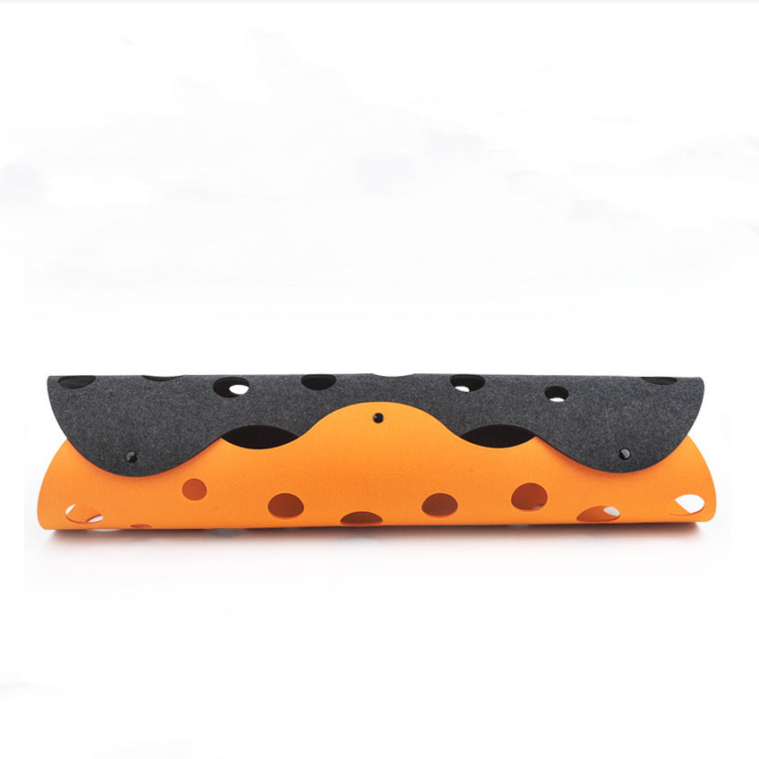 Cat tunnel toy orange felt collapsible tube with gray top and holes Sell My Stuff on Tampa Home & Garden Store