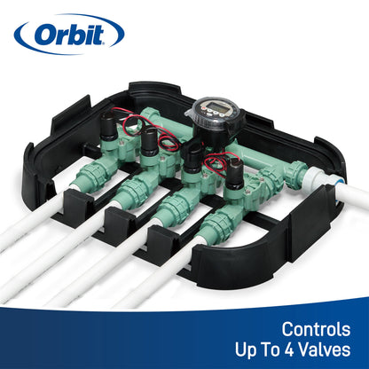 Orbit Irrigation Battery-Powered Sprinkler Controller; digital timer supports up to 4 valves on Tampa Home & Garden Store