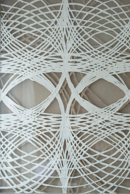 Leaf Shadow Box Wall Decor Set of 2 white string art on gray backing on Tampa Home & Garden Store