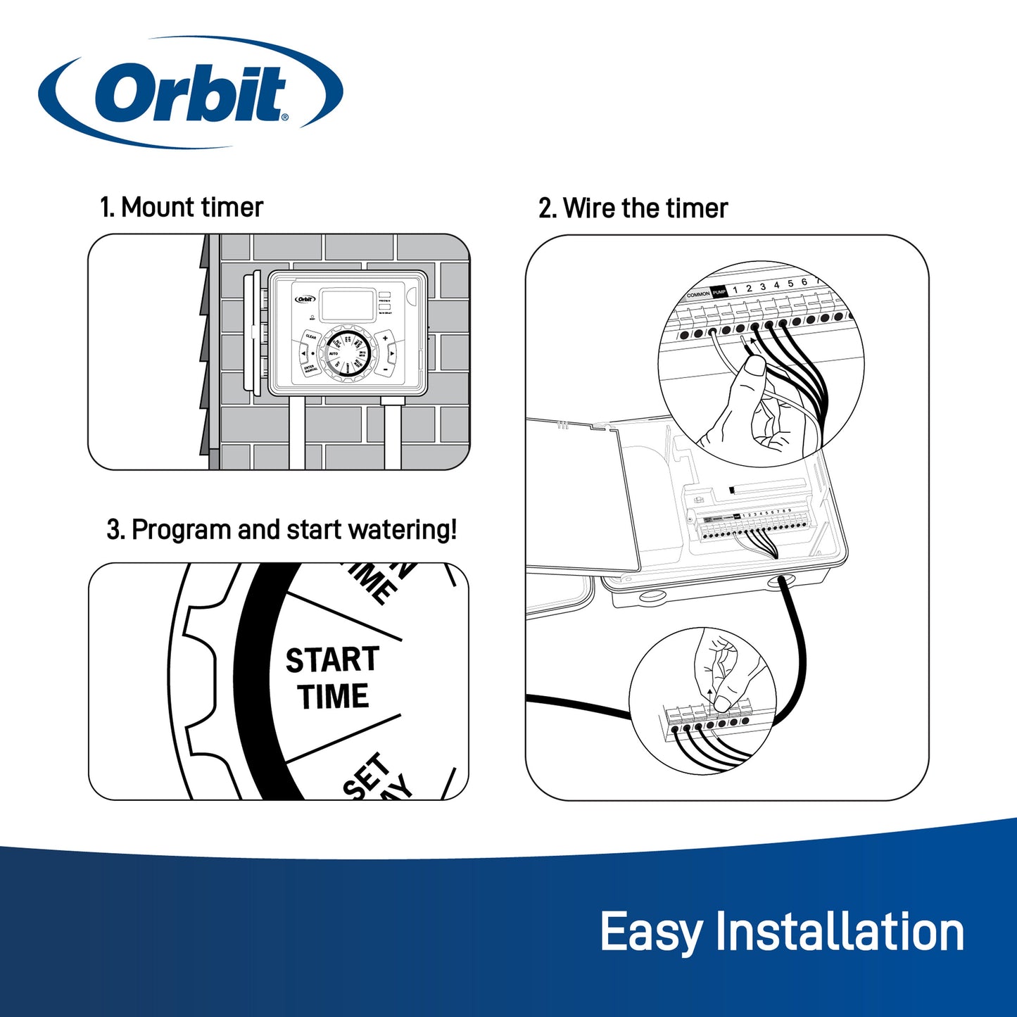 Easy-Set Logic® Indoor/Outdoor Sprinkler Timer/Controller