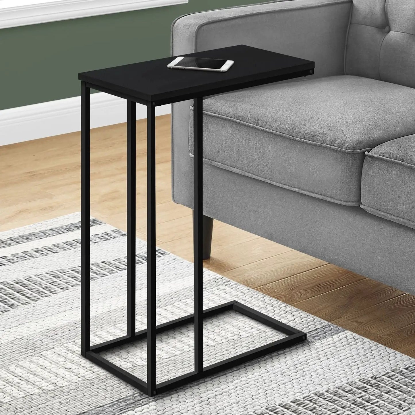 Accent Table C Shaped End Table Space Saving